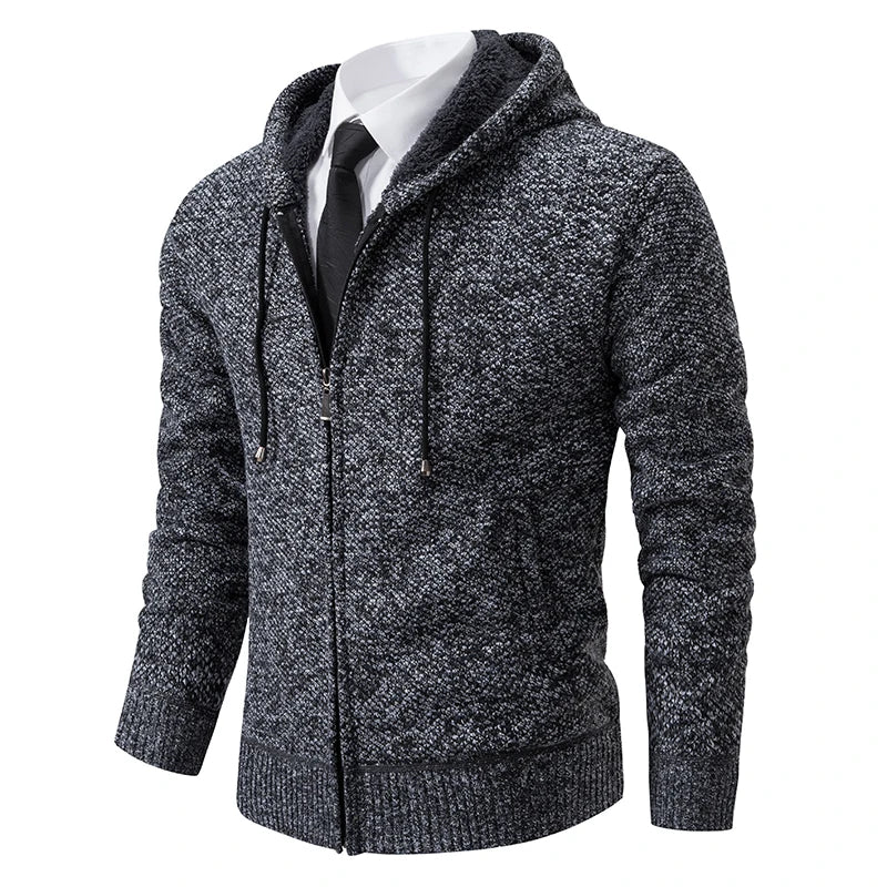 Men’s Autumn Winter Stand Collar Zipper Sweater