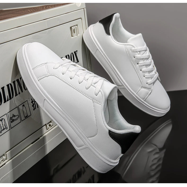 Unisex PU Leather Casual Sneakers