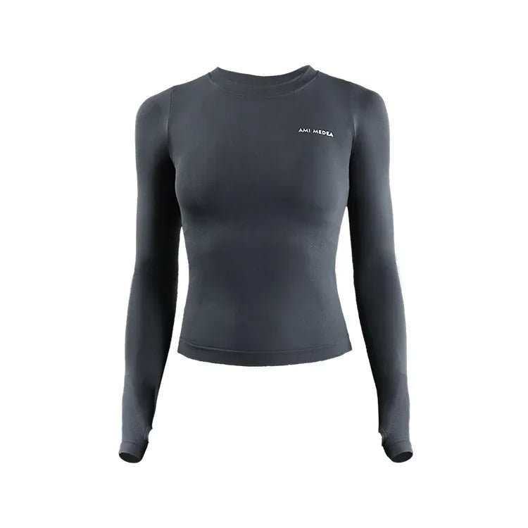 Women’s Long-Sleeve Solid Yoga Top