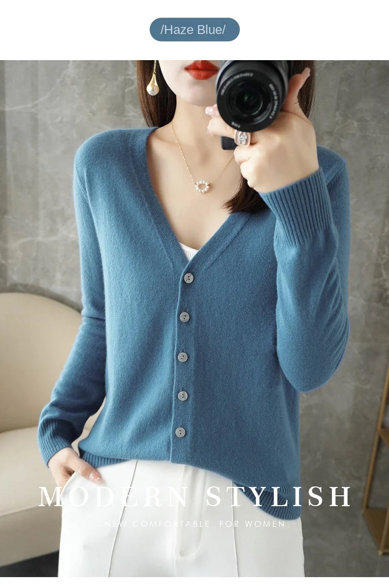 Women’s V-Neck Loose Sweater Cardigan