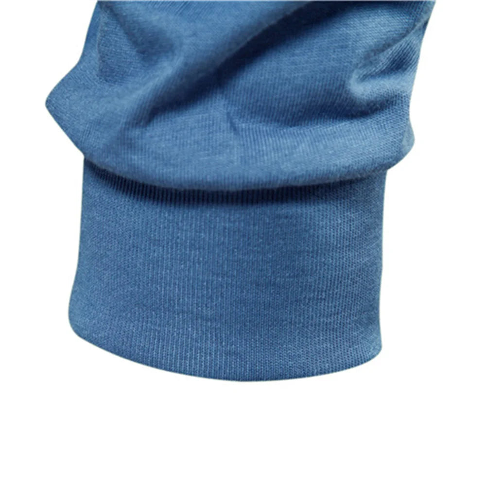 Men’s Solid Cotton Long-Sleeve T-Shirt