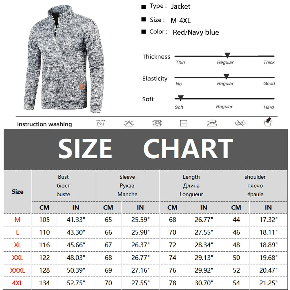 Men’s Half-Zipper Pullover Sweatshirt