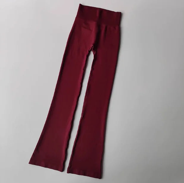 High-Waisted Seamless Flared Yoga Leggings