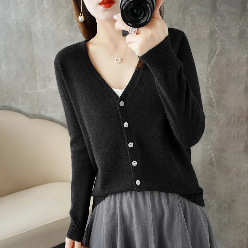 Women’s V-Neck Loose Sweater Cardigan