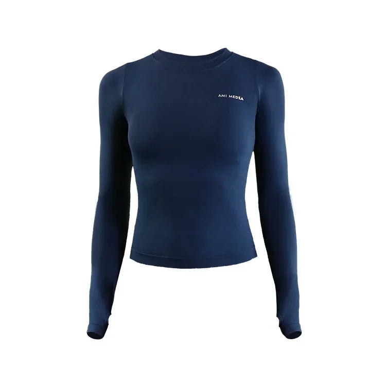 Women’s Long-Sleeve Solid Yoga Top