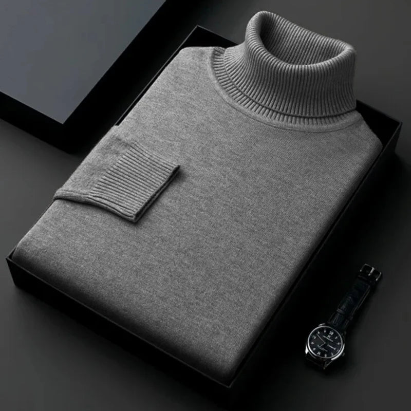 Men’s Slim Fit Knitted Turtleneck Sweater