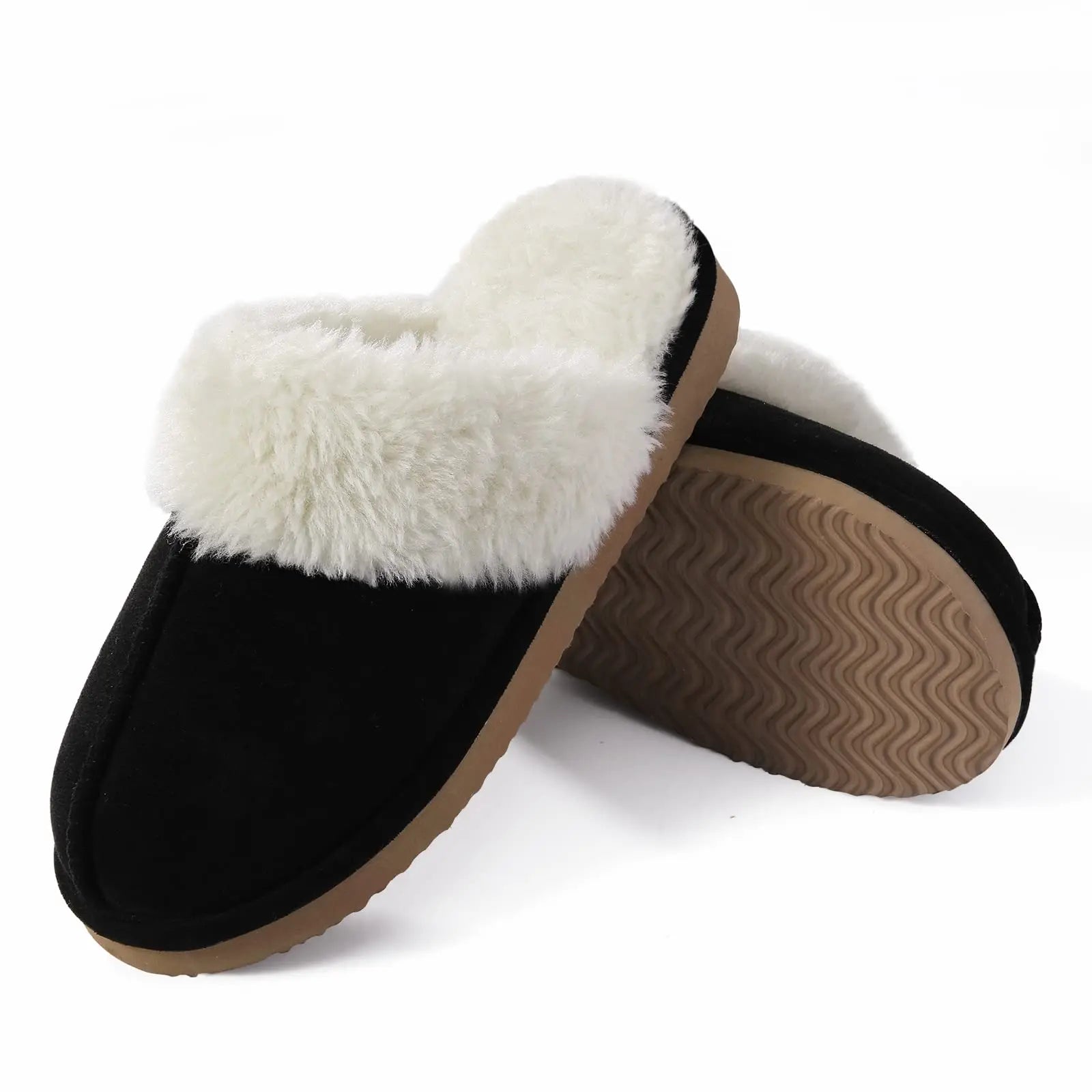Women's Winter Fuzzy Fluffy Slippers – Soft Indoor & Outdoor Flats