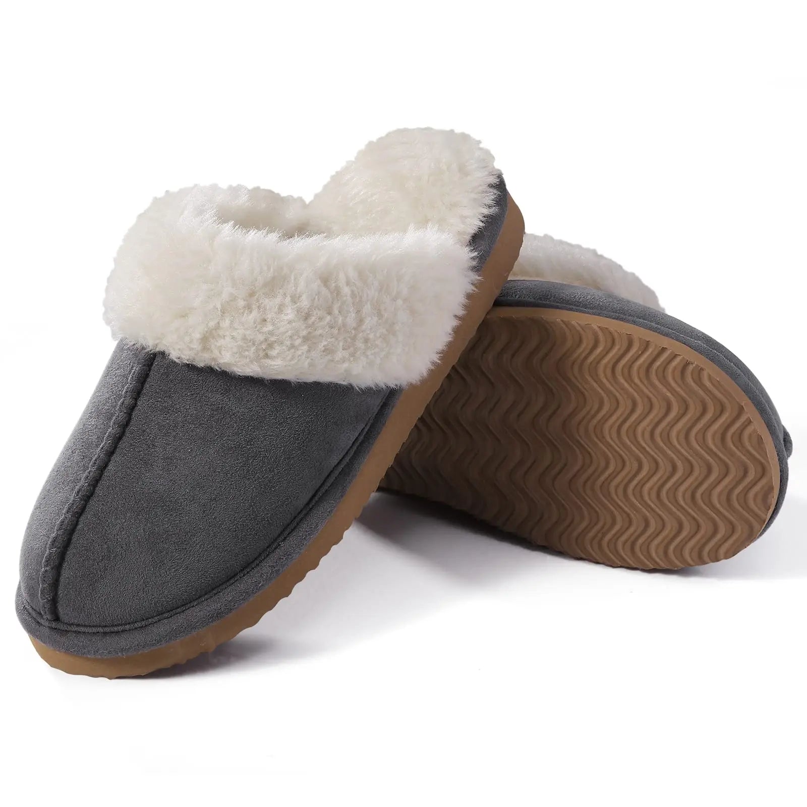 Women's Winter Fuzzy Fluffy Slippers – Soft Indoor & Outdoor Flats