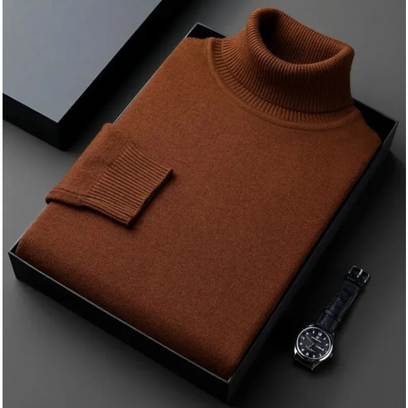 Men’s Slim Fit Knitted Turtleneck Sweater