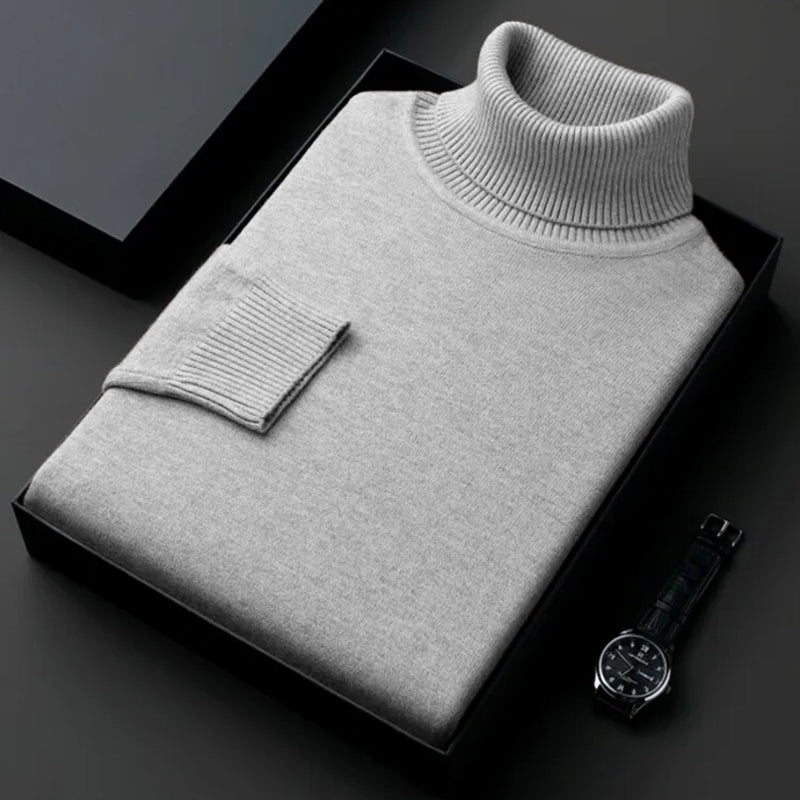 Men’s Slim Fit Knitted Turtleneck Sweater
