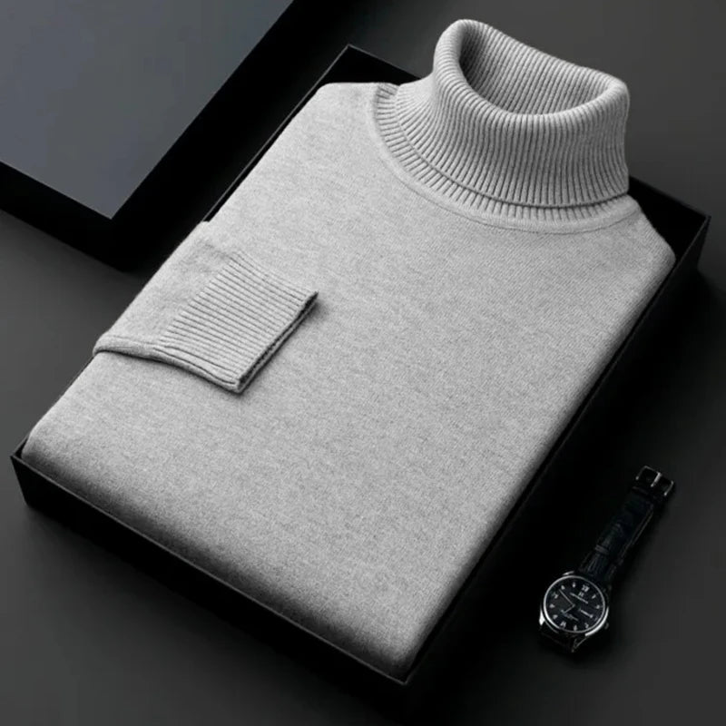 Men’s Slim Fit Knitted Turtleneck Sweater