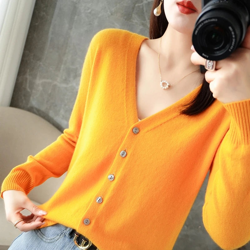 Women’s V-Neck Loose Sweater Cardigan