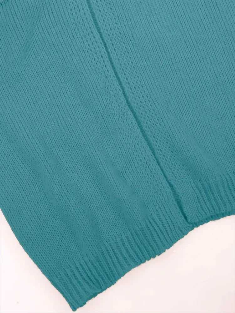 Plus Size Striped Patchwork Knit Cardigan