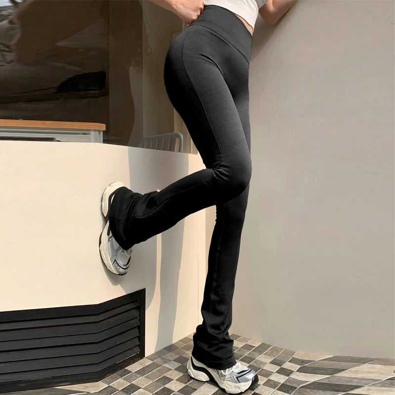 High-Waisted Seamless Flared Yoga Leggings