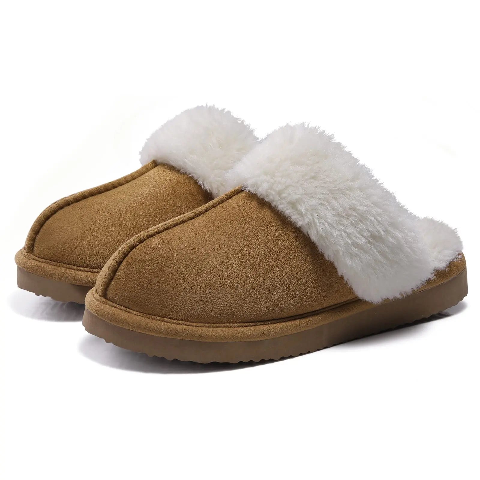 Women's Winter Fuzzy Fluffy Slippers – Soft Indoor & Outdoor Flats