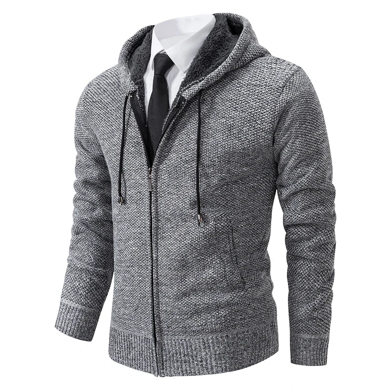 Men’s Autumn Winter Stand Collar Zipper Sweater