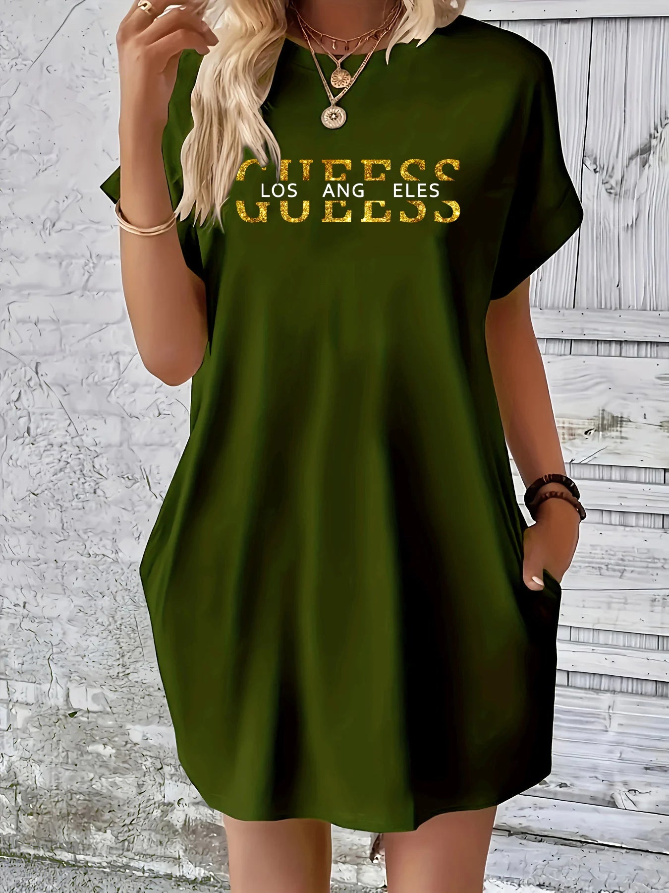 Women’s Summer GUEESS Letter Print Dress