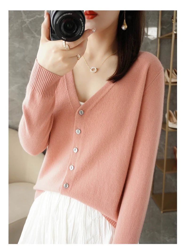 Women’s V-Neck Loose Sweater Cardigan
