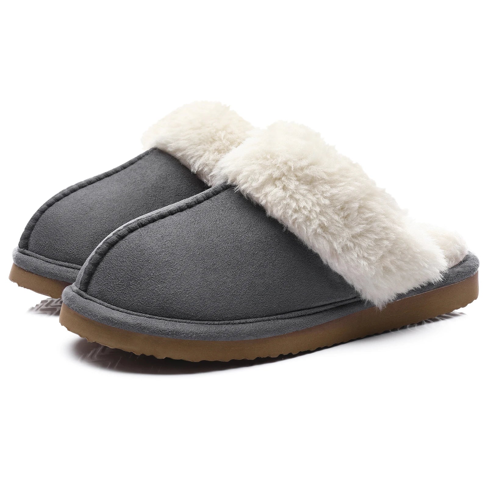 Women's Winter Fuzzy Fluffy Slippers – Soft Indoor & Outdoor Flats