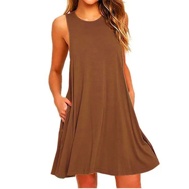 Women’s Summer Casual Swing T-Shirt Dress