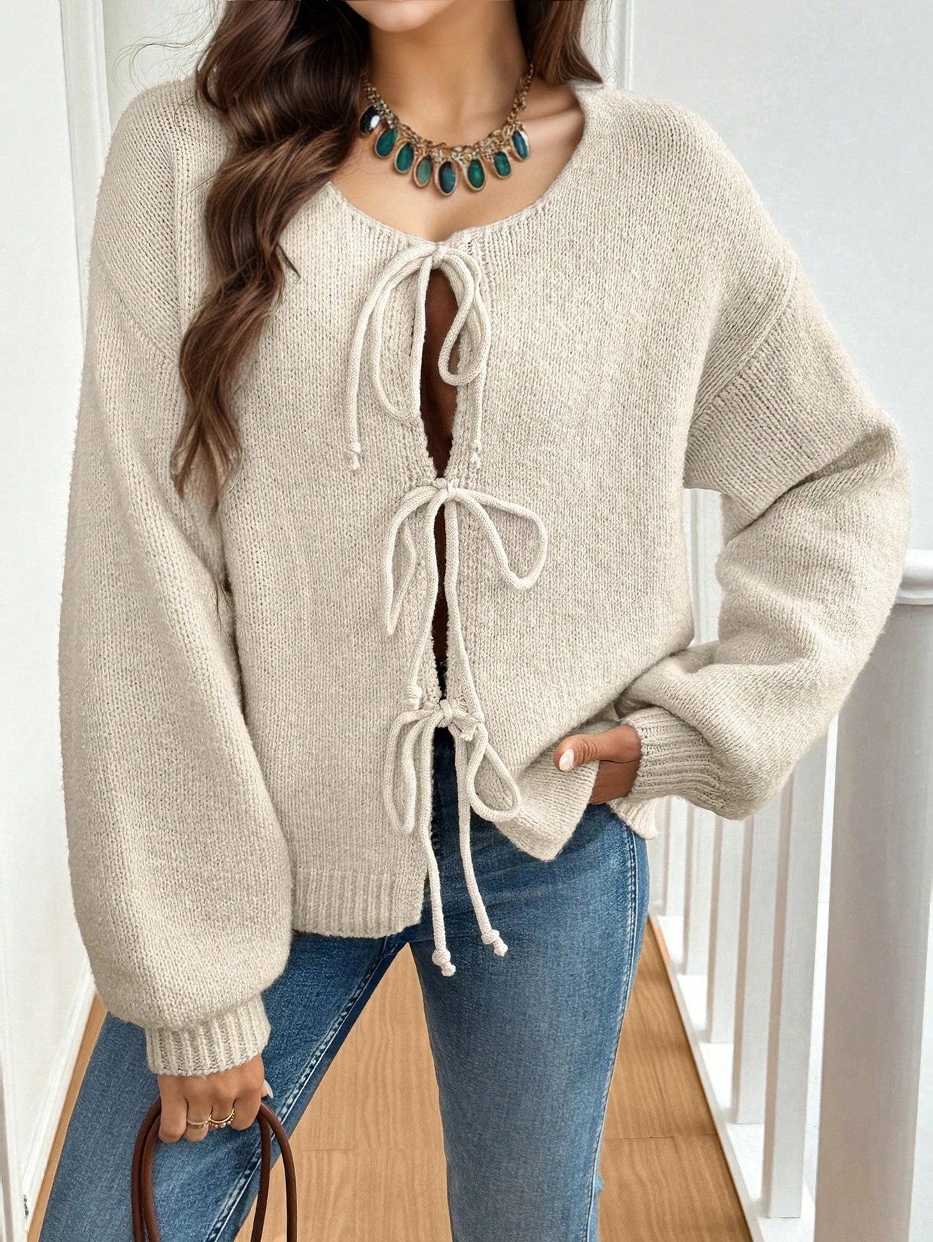 Women’s V-Neck Casual Jumper Cardigan