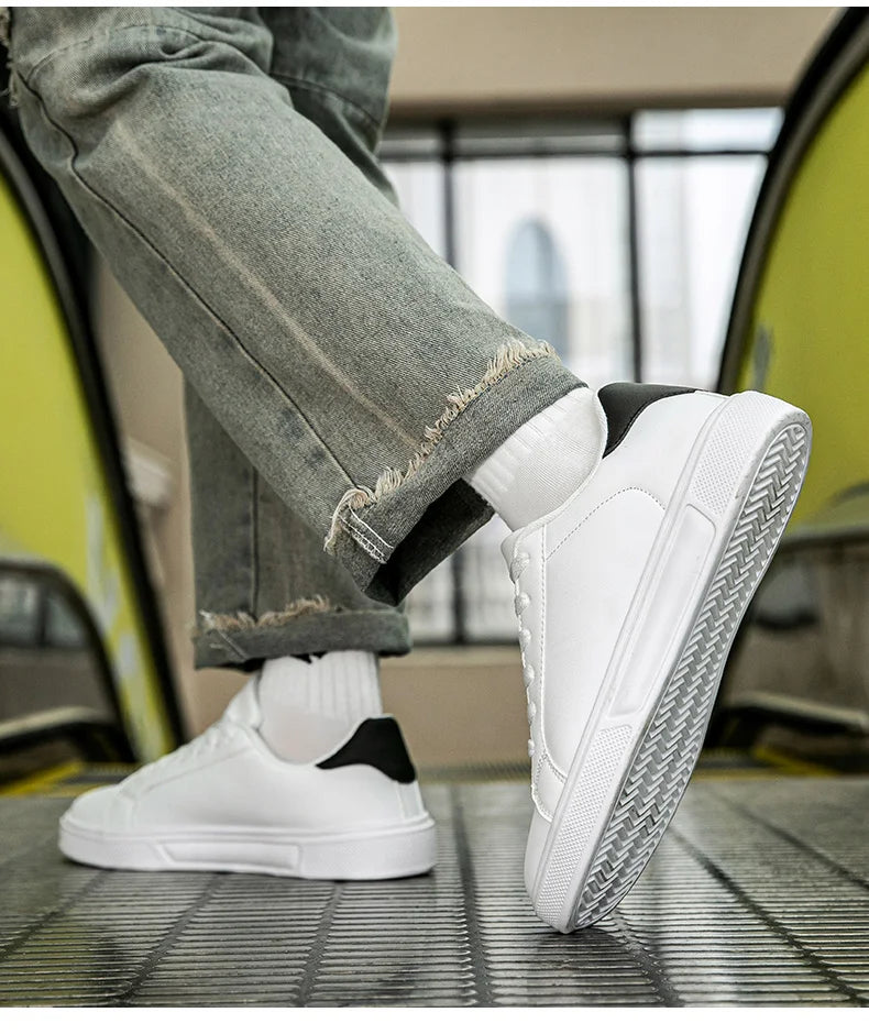 Unisex PU Leather Casual Sneakers