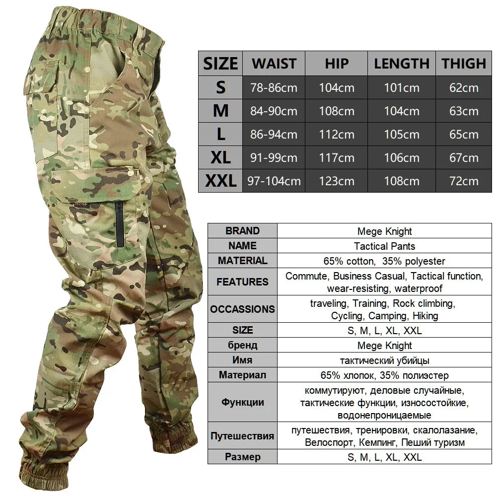 Mege Tactical Ripstop Cargo Joggers